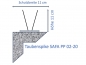 Preview: Taubenspike SAFA PP 02-20, 2-reihig, 50 cm lang, aus Edelstahl & Polycarbonat - Kopie